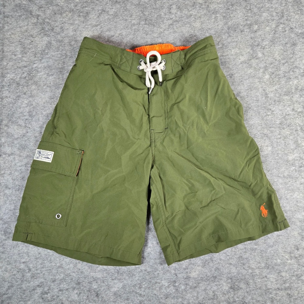 Polo Ralph Lauren Mens Green Cargo Traveler Swim Trunks XS
